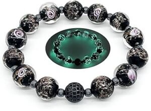 Disco Ball Firefly Beads Bracelet black
