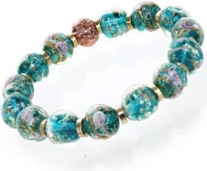 Disco Ball Firefly Beads Bracelet OceanBlue