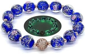 Disco Ball Firefly Beads Bracelet Sapphire