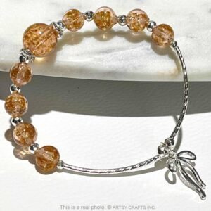 Bowknot Charm Firefly Beads Bracelet