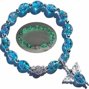 Firefly Beads Adjustable Slider Chain Bracelet skublue 6-7
