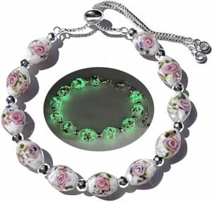 Firefly Beads Adjustable Slider Chain Bracelet White