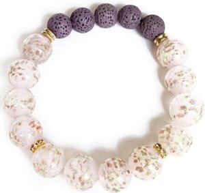 Lava Aroma Bead Bracelet pink lava