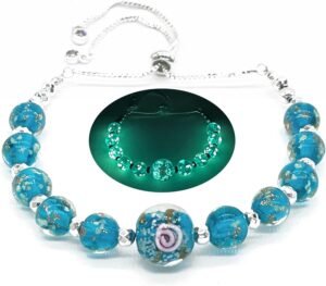 Adjustable Slider Chain Bracelet teal