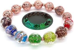 Lampwork Firefly Beads Chakra Bracelets Chakra-Stretch
