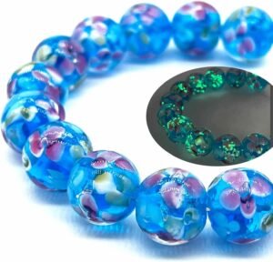 12mm Firefly Beads Lily - Blue