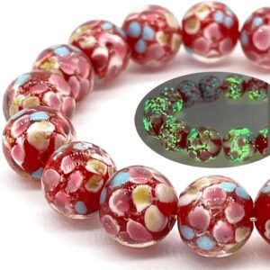 12mm Firefly Beads Lily - Red