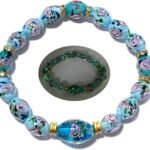 Victorian-inspired Murano Bracelets Blue